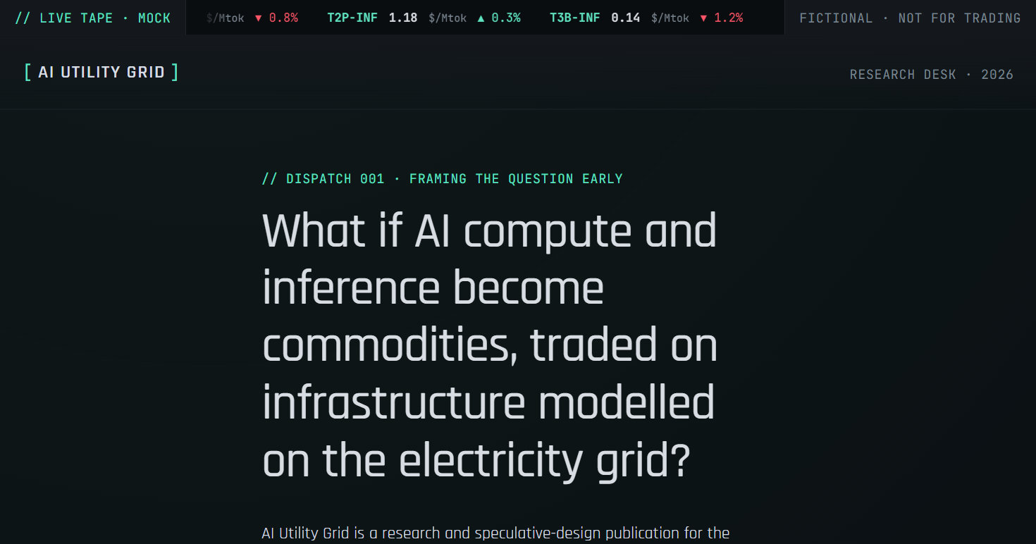Contract spec — T1-FRONTIER inference-token forward — AI Utility Grid